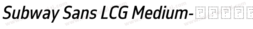 Subway Sans LCG Medium字体转换
